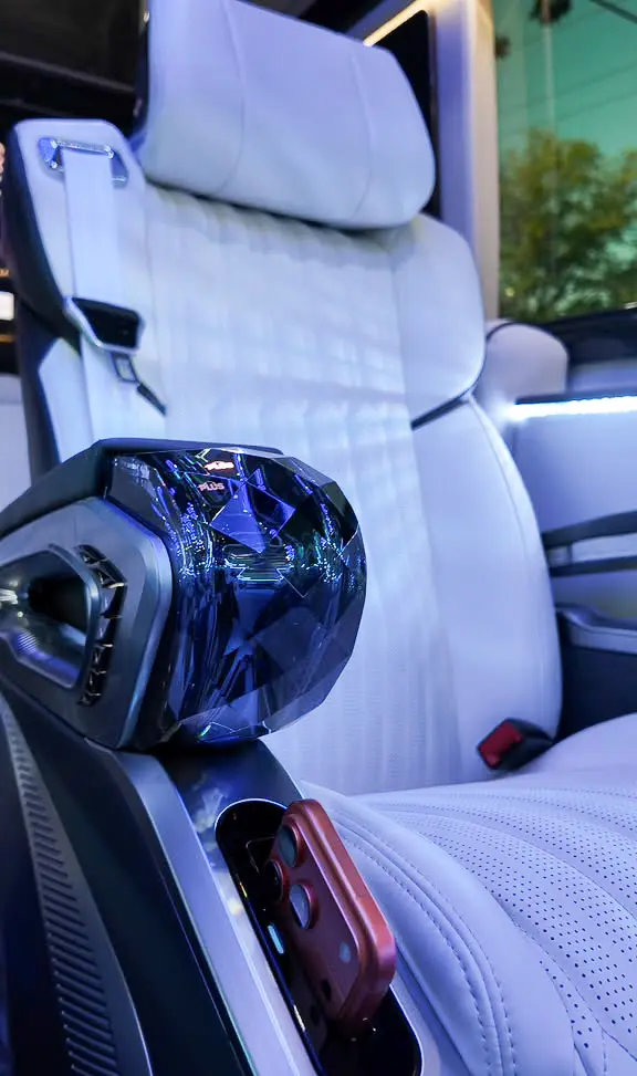 Comfortable seat inside the MUSAT Mercedes-Benz Sprinter Jet