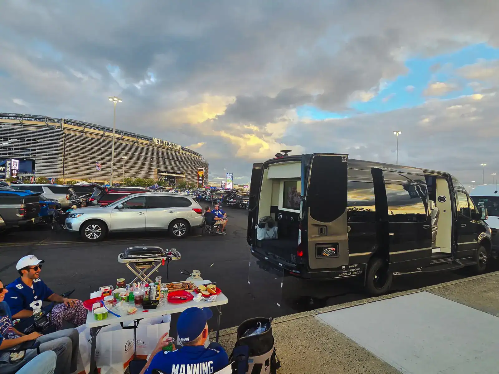 MUSAT Mercedes-Benz Sprinter Jet at an event, available for New Year's Eve limo service in NYC